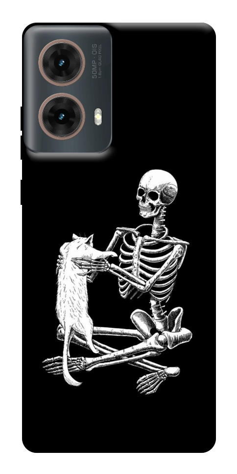 Чехол Skeleton with cat для Motorola Moto G85