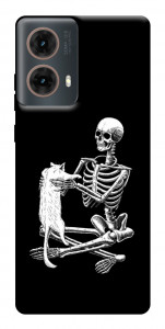 Чехол Skeleton with cat для Motorola Moto G85