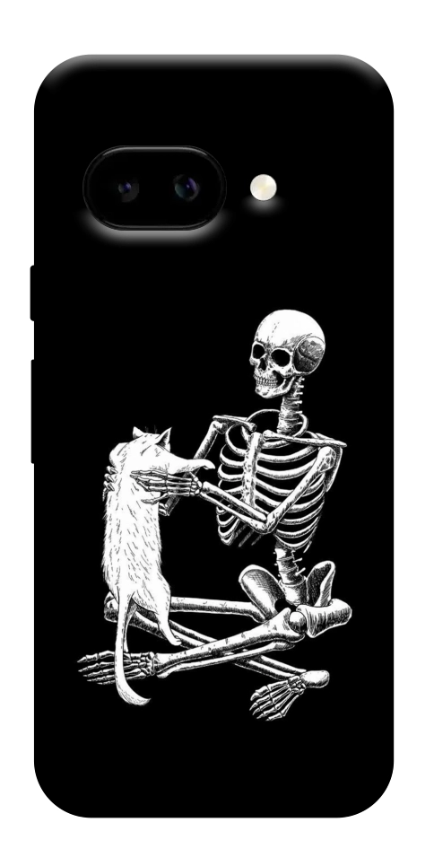 Чехол Skeleton with cat для Google Pixel 9a