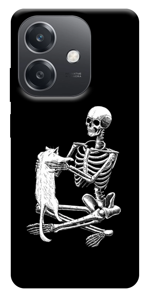 Чохол Skeleton with cat для Oppo A40m