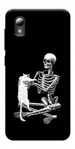 Чехол Skeleton with cat для ZTE Blade A3 (2019)