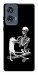 Чехол Skeleton with cat для Motorola Edge 50 Fusion
