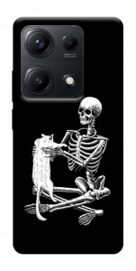 Чехол Skeleton with cat для Xiaomi Redmi Note 14S