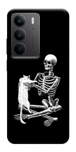 Чехол Skeleton with cat для Realme C75