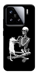 Чохол Skeleton with cat для Xiaomi 15