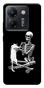 Чехол Skeleton with cat для Xiaomi Poco M7 Pro 5G