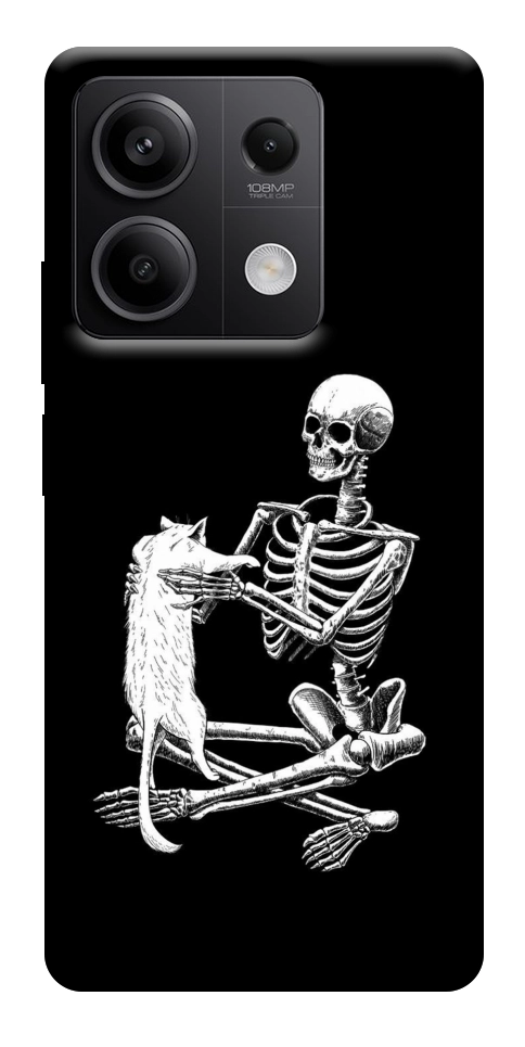 Чохол Skeleton with cat для Xiaomi Redmi Note 13 5G