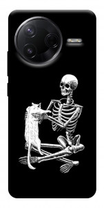 Чехол Skeleton with cat для Xiaomi Poco F7 Pro