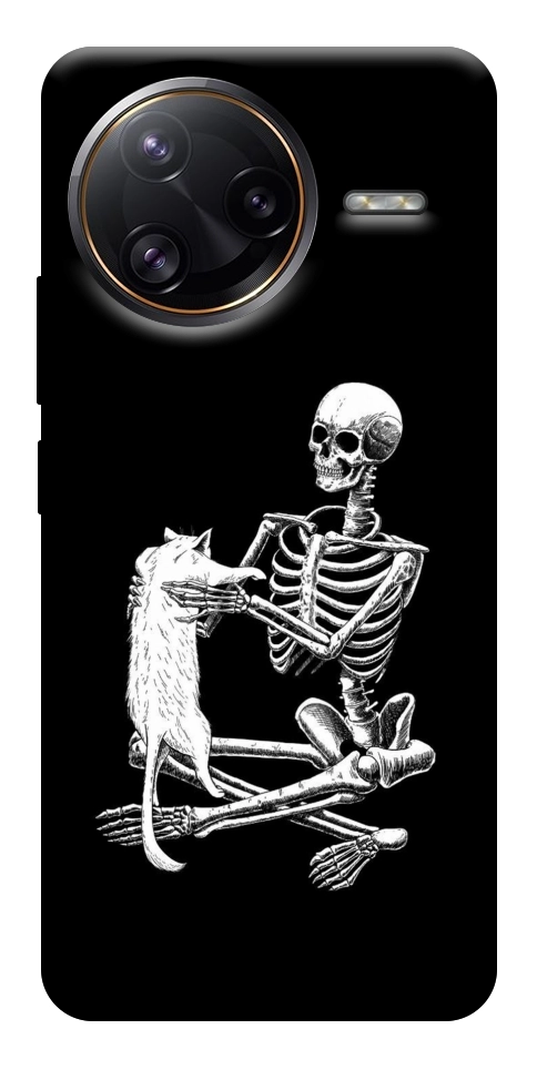 Чехол Skeleton with cat для Xiaomi Poco F7 Ultra