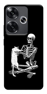 Чохол Skeleton with cat для Xiaomi Poco F6