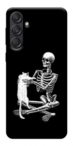 Чохол Skeleton with cat для Galaxy M55