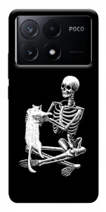 Чехол Skeleton with cat для Xiaomi Poco X6 Pro