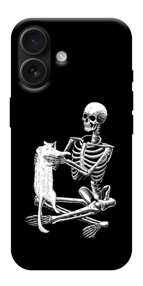 Чехол Skeleton with cat для iPhone 17