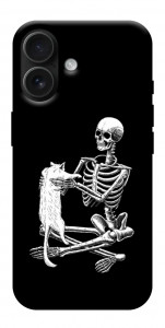 Чехол Skeleton with cat для iPhone 17