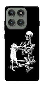 Чехол Skeleton with cat для Motorola Edge 60 Pro