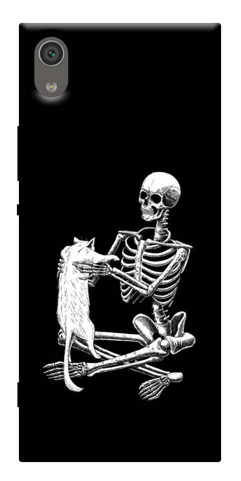 Чохол Skeleton with cat для Sony Xperia XA1