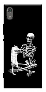 Чохол Skeleton with cat для Sony Xperia XA1