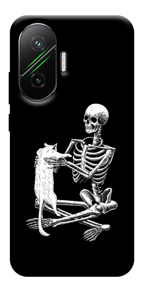 Чехол Skeleton with cat для Xiaomi Poco F7