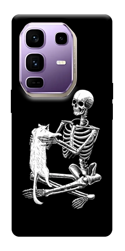 Чехол Skeleton with cat для Infinix Note 50 Pro+