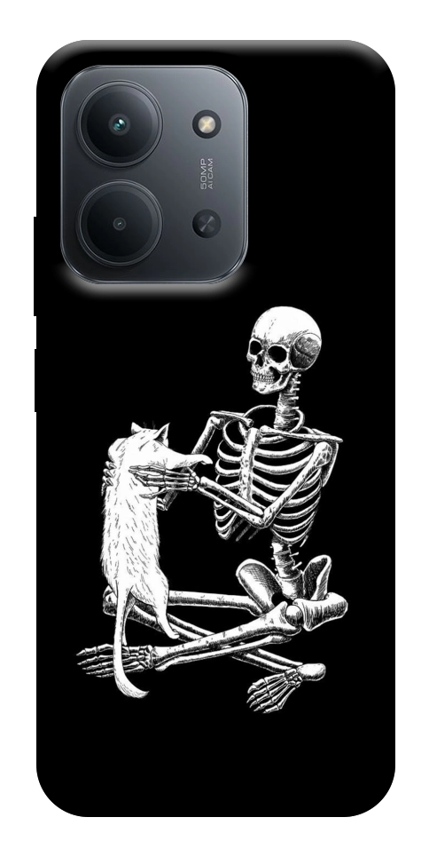 Чехол Skeleton with cat для Xiaomi Redmi 15C (Europe version)