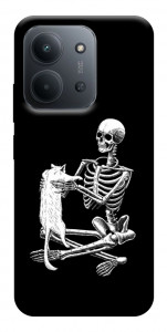 Чехол Skeleton with cat для Xiaomi Redmi 15C (Europe version)