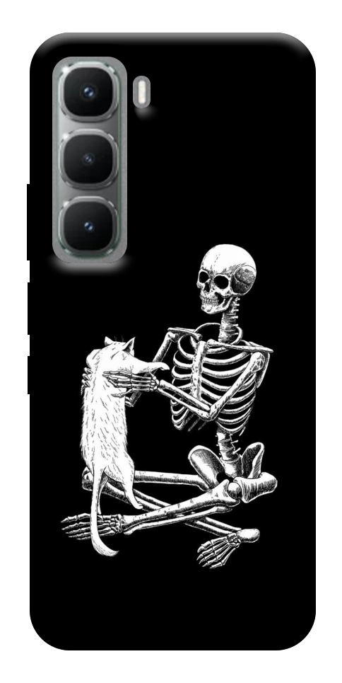 Чехол Skeleton with cat для Infinix Hot 60 Pro