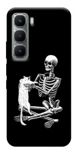 Чехол Skeleton with cat для Infinix Hot 60 Pro