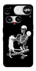 Чехол Skeleton with cat для Nothing Phone (3)