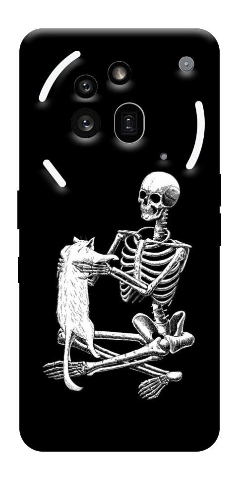 Чохол Skeleton with cat для Nothing Phone (3a) Pro