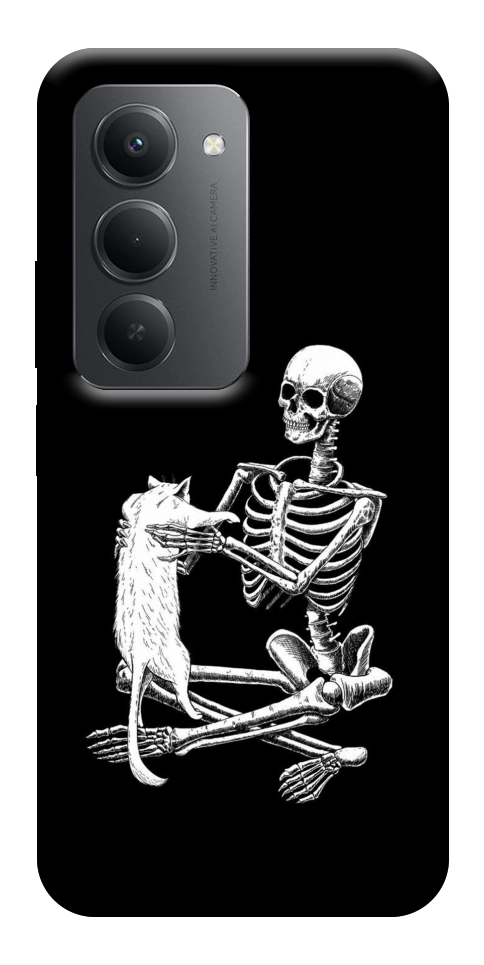 Чехол Skeleton with cat для Xiaomi Redmi 15 (Europe version)