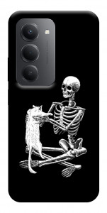 Чехол Skeleton with cat для Xiaomi Redmi 15 (Europe version)