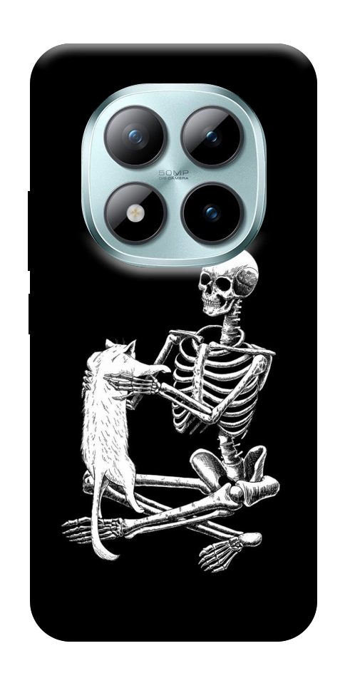 Чехол Skeleton with cat для Xiaomi Redmi Note 15 Pro 5G
