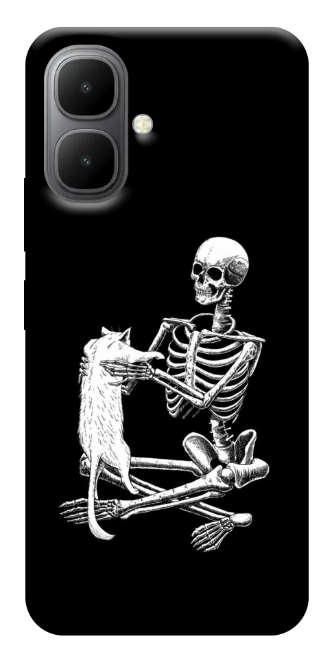 Чохол Skeleton with cat для Infinix Smart 10