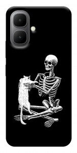 Чохол Skeleton with cat для Infinix Smart 10