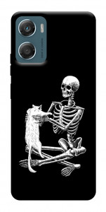 Чохол Skeleton with cat для Motorola Moto G06