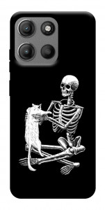 Чехол Skeleton with cat для Motorola Moto G15 Power