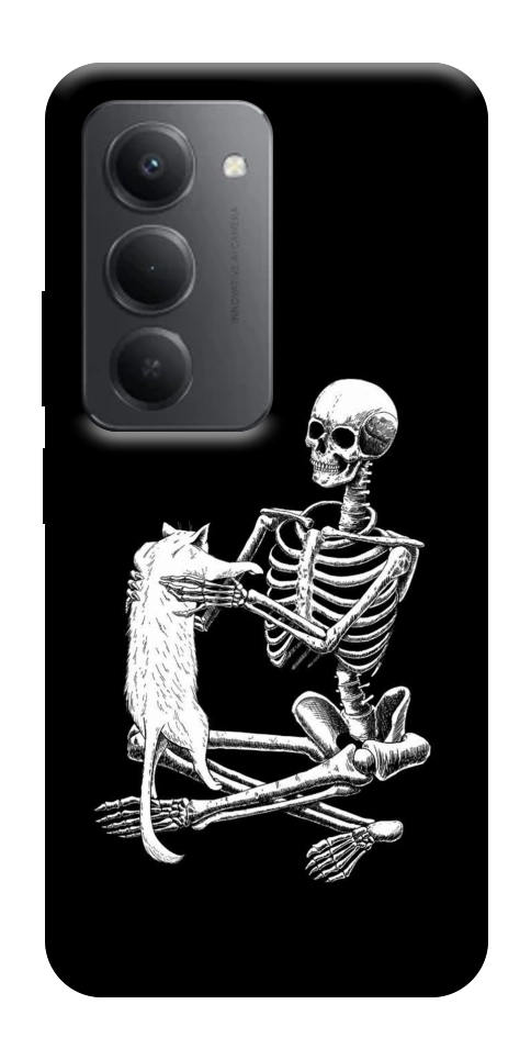 Чехол Skeleton with cat для Xiaomi Redmi 15 (Global)