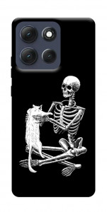 Чехол Skeleton with cat для Motorola Moto G86 Power