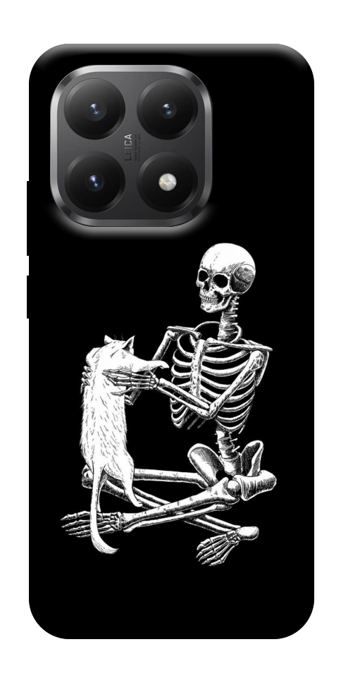 Чехол Skeleton with cat для Xiaomi 15T