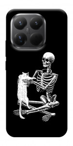 Чехол Skeleton with cat для Xiaomi 15T Pro