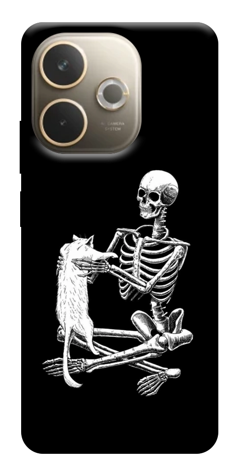 Чехол Skeleton with cat для Oppo A5 Pro 4G