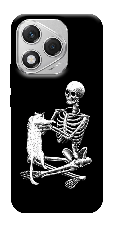 Чехол Skeleton with cat для Huawei Honor 400 Lite