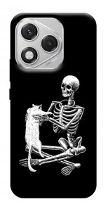 Чехол Skeleton with cat для Huawei Honor 400 Lite