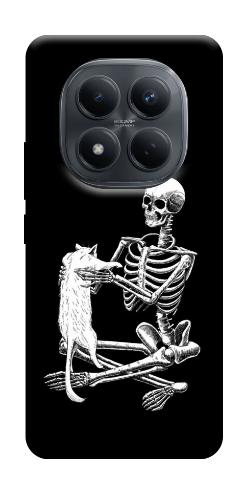 Чехол Skeleton with cat для Xiaomi Redmi Note 15 Pro 4G
