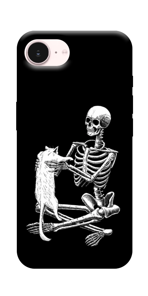 Чехол Skeleton with cat для iPhone 17e
