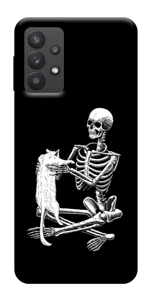 Чехол Skeleton with cat для Galaxy A32 5G