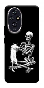 Чехол Skeleton with cat для Huawei Honor 200
