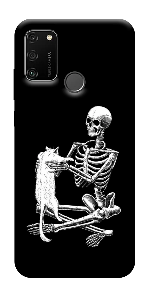 Чохол Skeleton with cat для Huawei Honor 9A