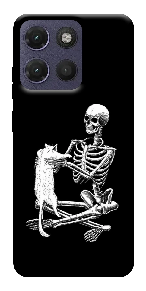 Чехол Skeleton with cat для Motorola Moto G17