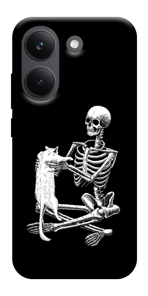 Чехол Skeleton with cat для Xiaomi Poco X8 Pro
